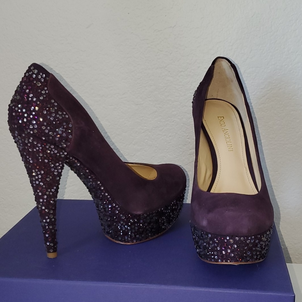 EUC Enzo Angiolini Suede Platform Heels